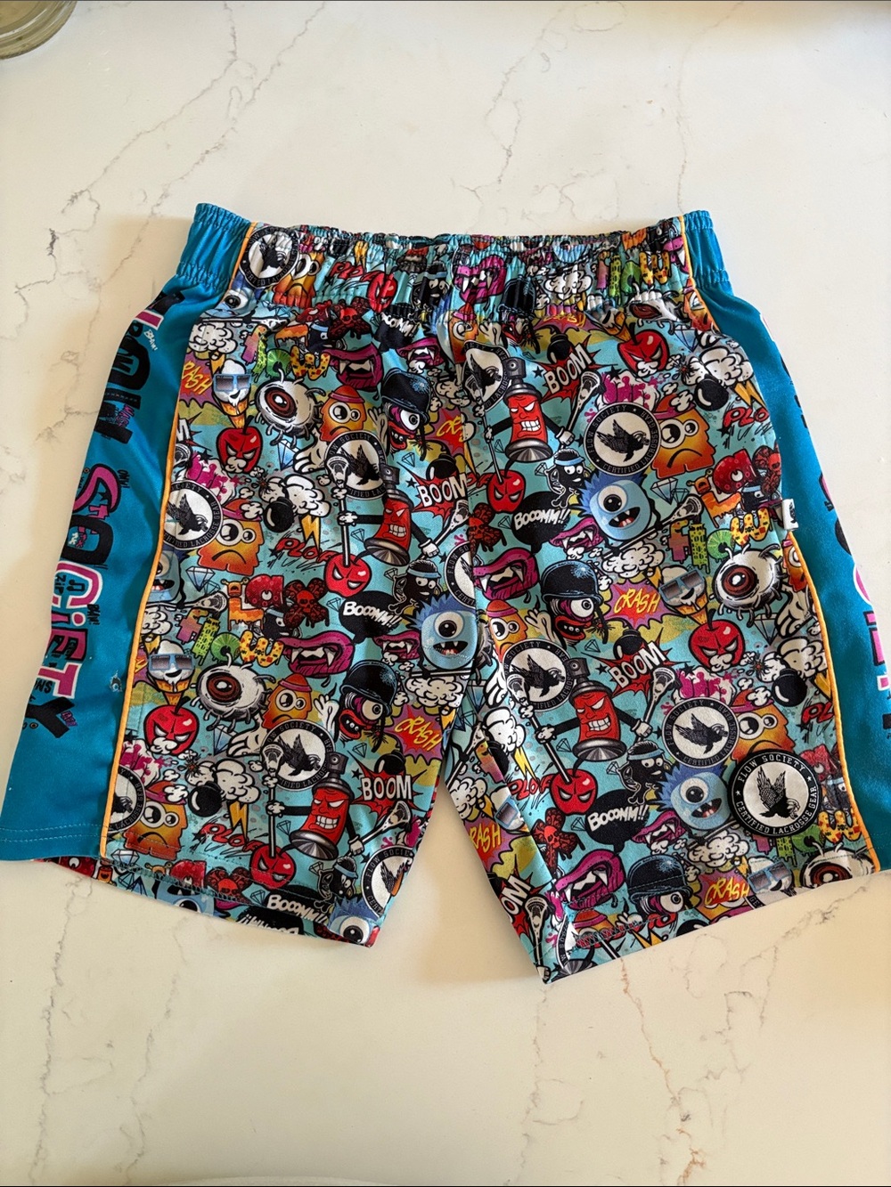 Flow Society Kids Blue Graphic Shorts